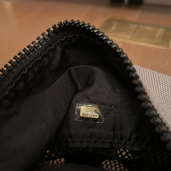 Chanel Sports CC Logo Duffle Nylon Mesh Black Grey Gray Gym Tennis Travel Bag - Picture 17 of 17